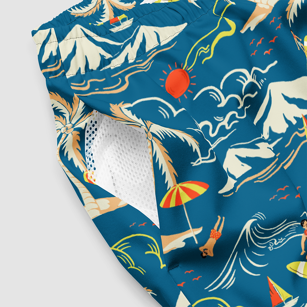 Thumbnail: Men's Patterned Swim Trunks