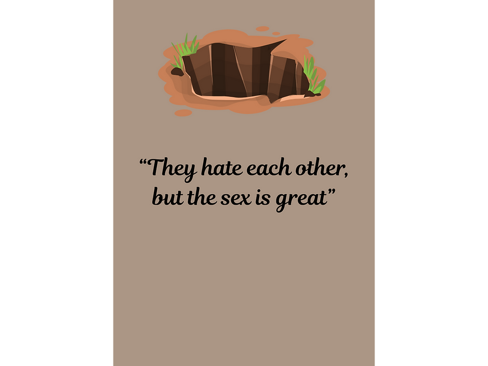 They hate each other, but the sex is great relationship drama oracle card