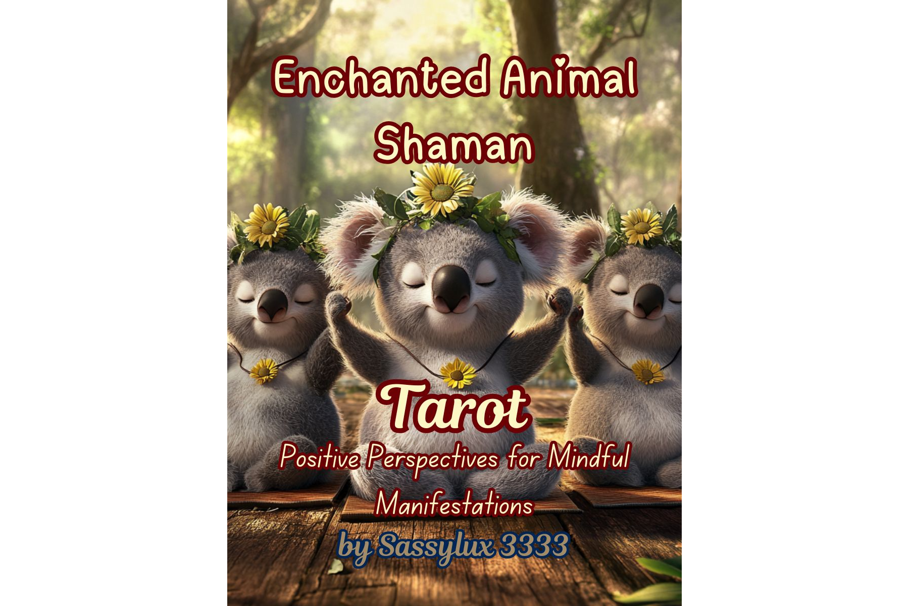 Enchanted Animal Shaman Tarot cover with meditating koalas and spirit animal tarot theme