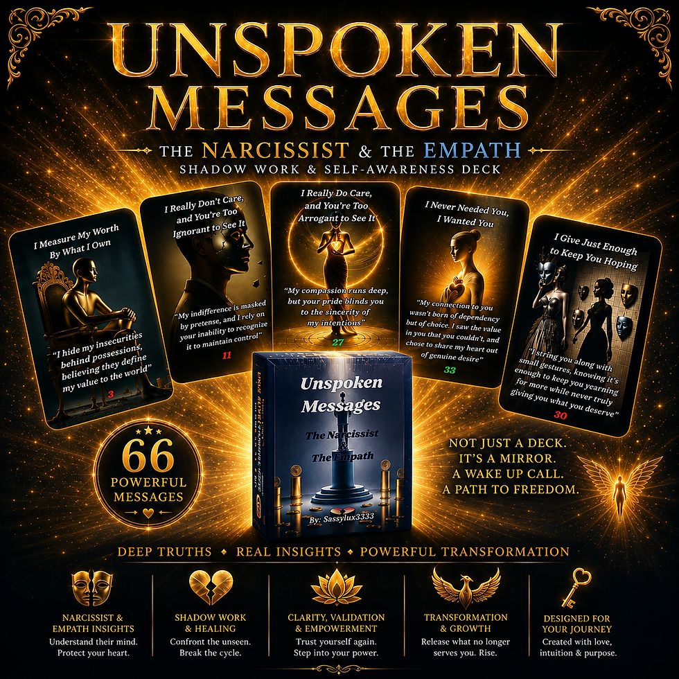 Unspoken Messages - The Narcissist and The Empath by SassyLux 3333