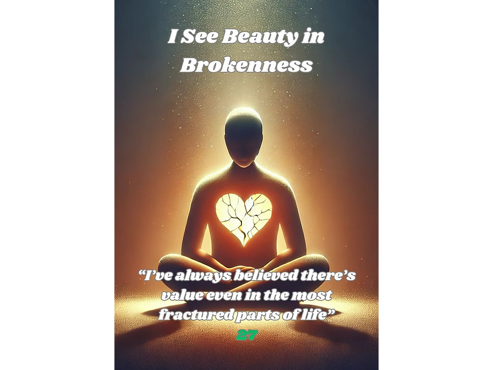 Thumbnail: Empath oracle card about beauty in brokenness
