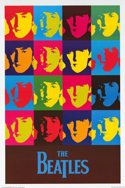 The Beatles: Andy Warhol Collage Painting Poster
