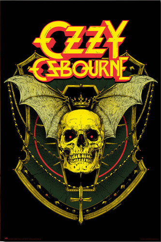 Ozzy Osbourne : Skull / Bat Wings Poster | Argys Records