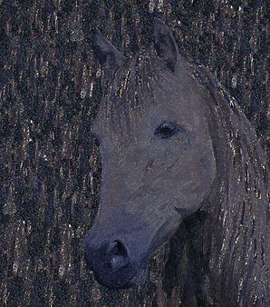 Long mane horse - violet crystal