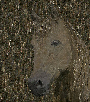 Long mane horse - bronze crystal