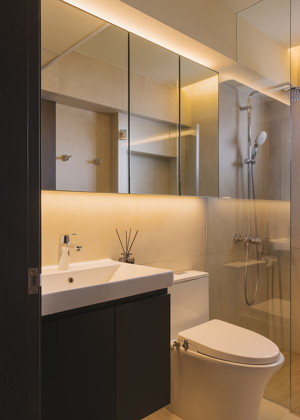 modern clean bright bathroom