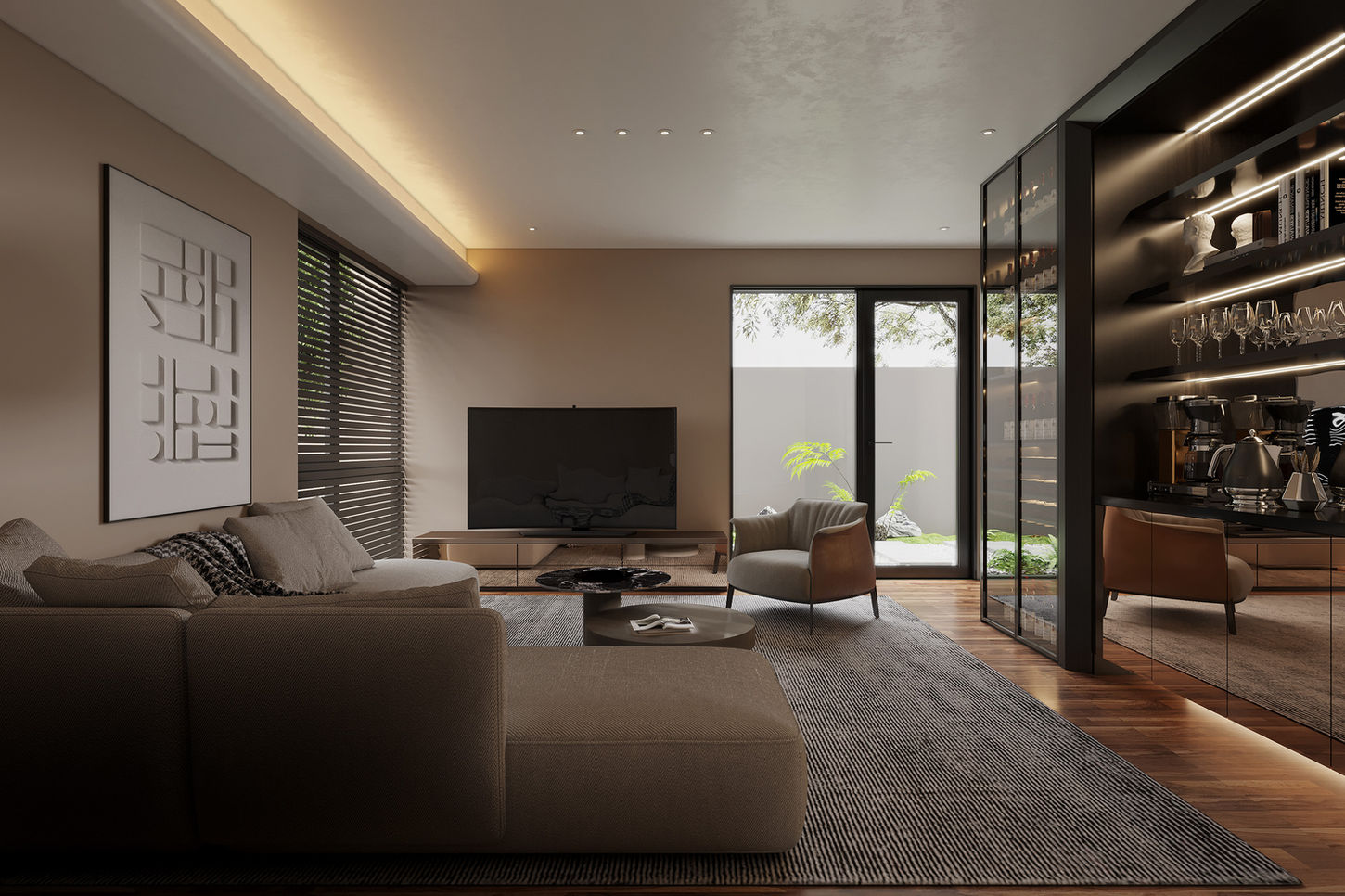 Modern living room interior design