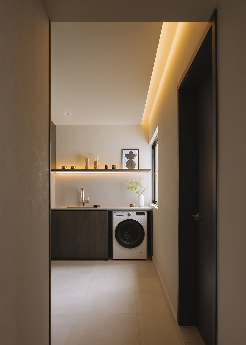 sleek bright kitchen
