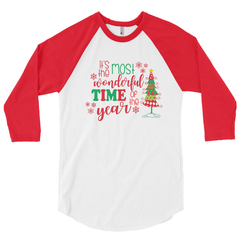 It's the Most Wonderful Time of the Year, 3/4 sleeve raglan shirt