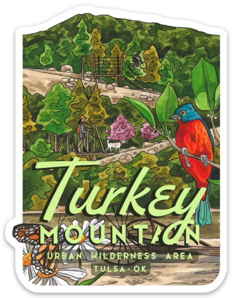 Turkey Mountain Urban Wilderness Tulsa, OK Sticker