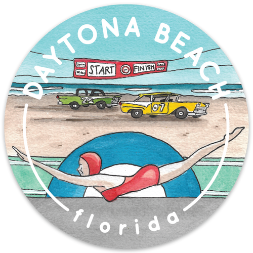 Daytona Beach Travel Sticker jellypressco