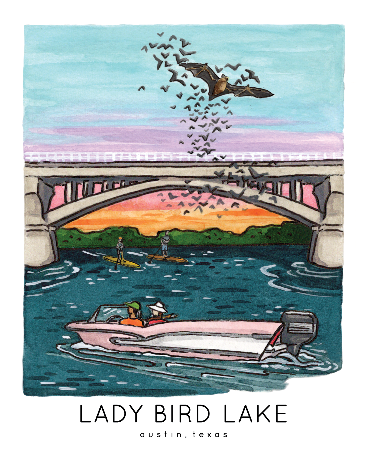 Lady Bird Lake Print