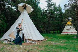 séance photo femme après la cérémonie chamanique