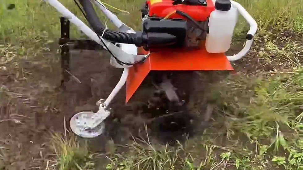 Thumbnail: Small Gasoline RotaryTiller for Soil and Weeding