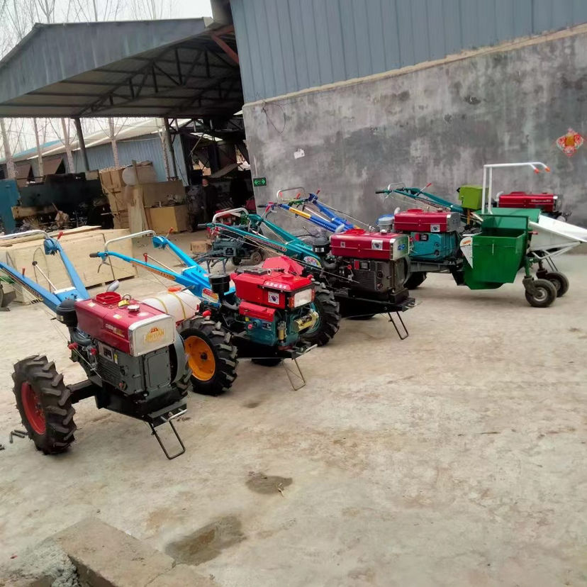 Miniature : 32HP Walking Tractor with Rotary Tiller | Diesel Farm Machine Sale