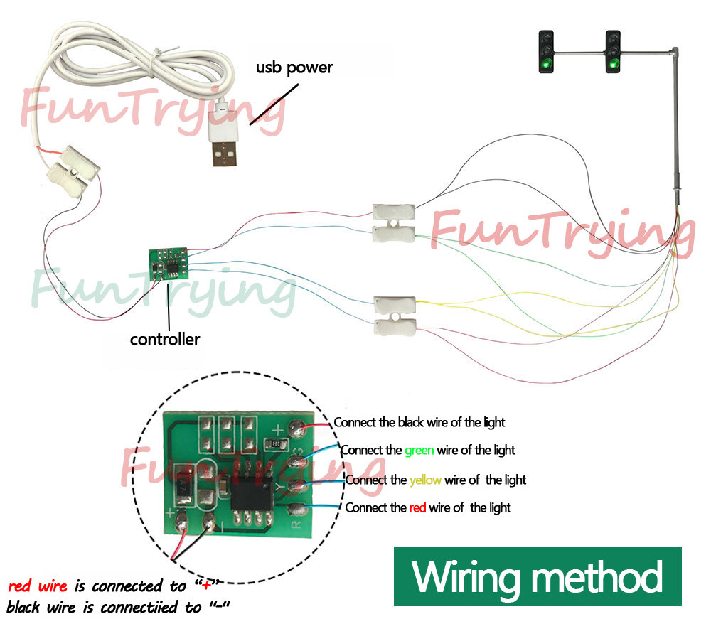 187 Ho scale traffic light model/can flash