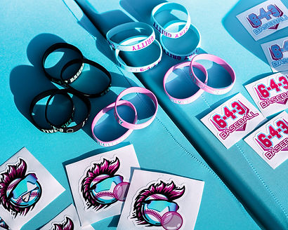 6-4-3 Baseball Bracelets and Stickers