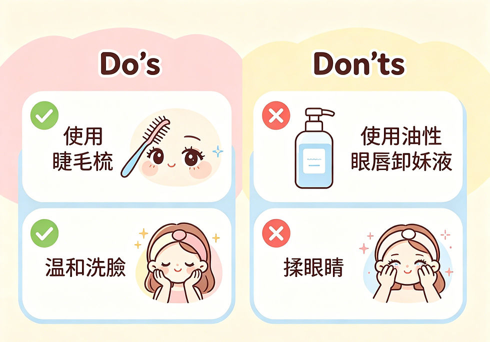 美睫後的5大保養秘訣,讓你的睫毛持久又美麗
