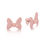 Thumbnail: 14 ct rose gold plated Disney Minnie Mouse Bow stud earrings