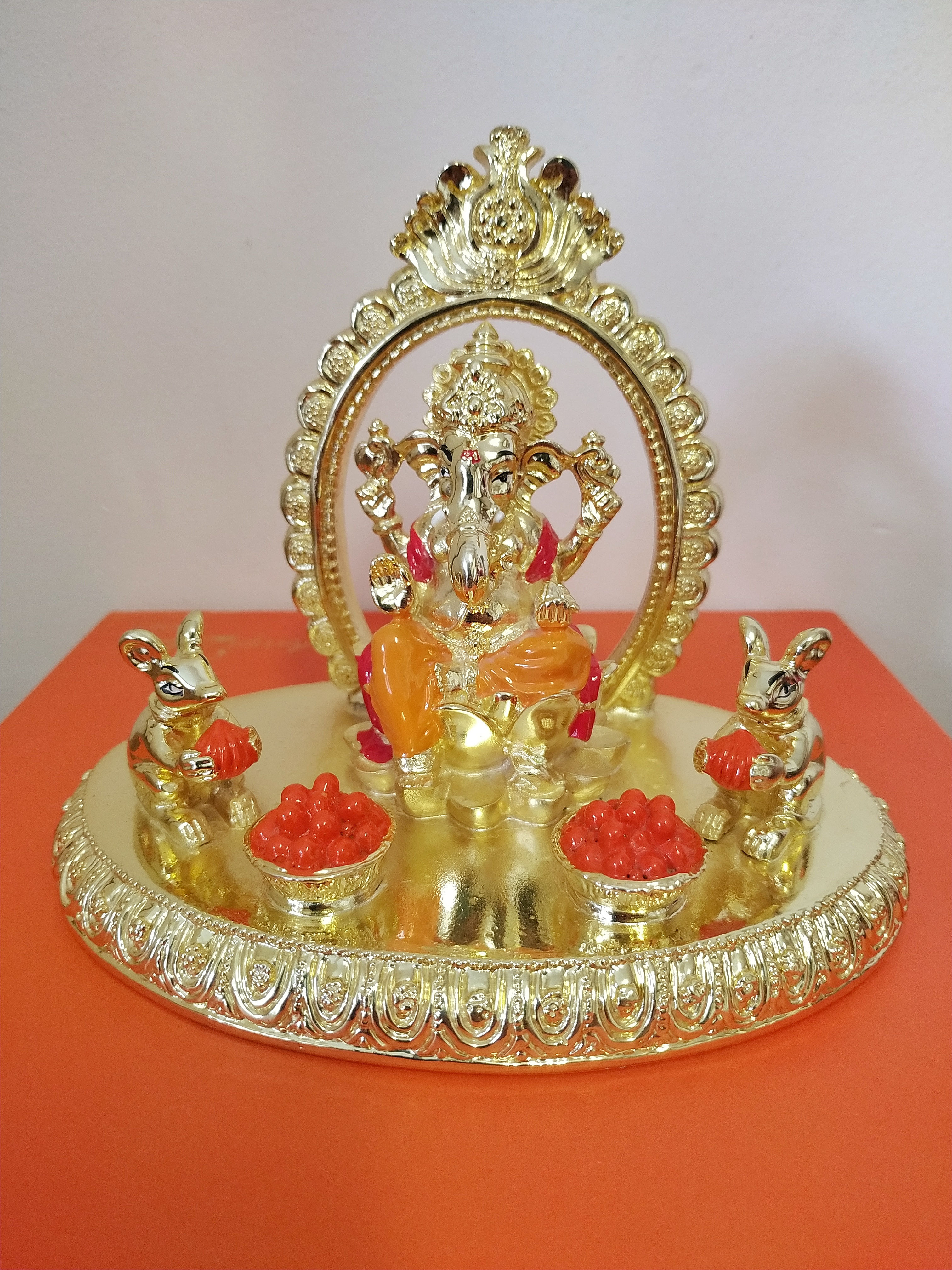24kt gold plated Arch Ganesha Idol