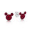 Thumbnail: 14ct gold plated Disney Mickey January Birthstone stud earrings