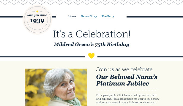 events website templates wix 6 story website template