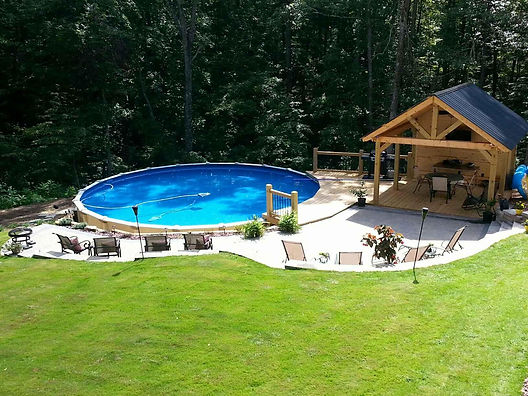 pool and outdoor kitchen