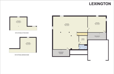 Lexington Model Basement from PDR Homes