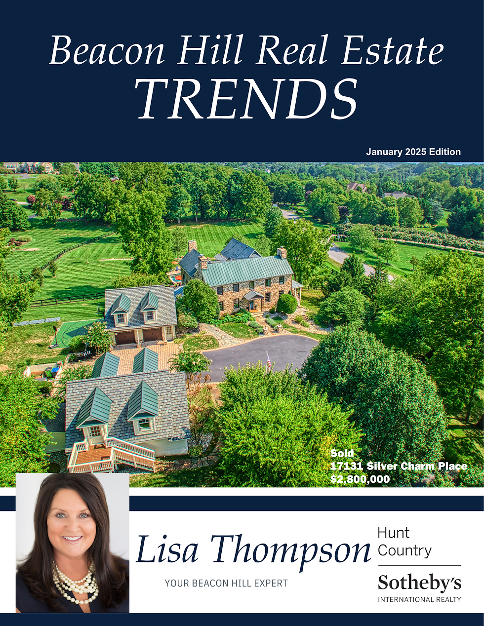 Cover page of the Jan 2025 Beacon Hill Real Estate Trends Report
