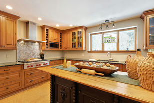 kitchen in main house at hideaway springs farm
