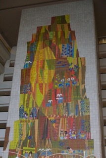 This original Mary Blair mosaic graces the lobby of The Contemporary Resort.