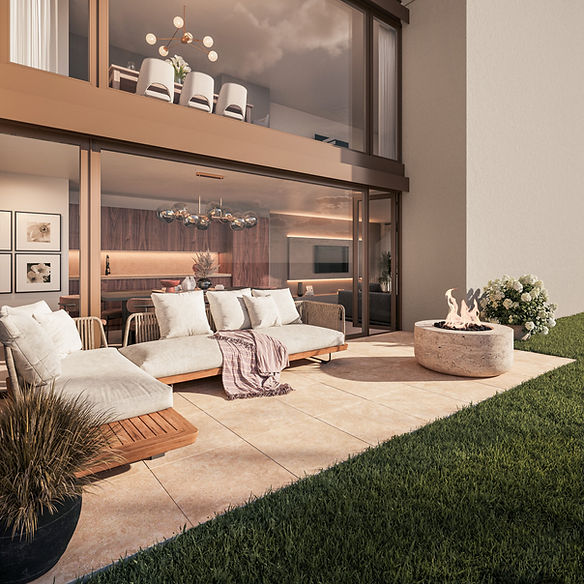 Neubauprojekt Allschwil Sitzplatz mit Abendsonne.jpg