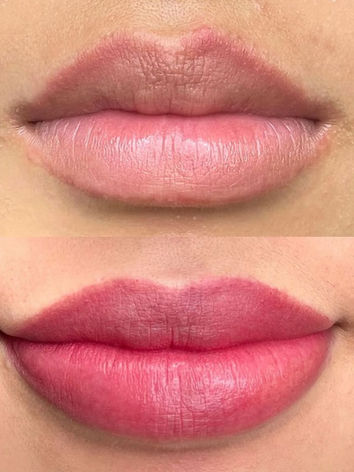Lip blush cosmetic tattoo in North Sydney showcasing enhanced lip colour, improved definition, and a soft, natural tint for a fresh and youthful appearance.
