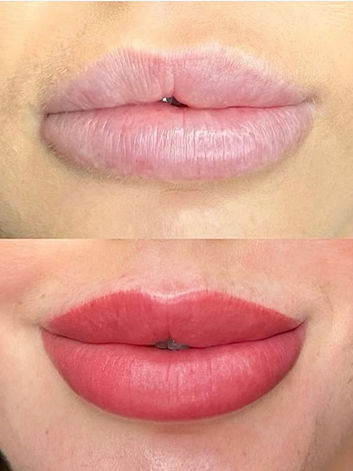 Lip blush cosmetic tattoo in North Sydney showcasing enhanced lip colour, improved definition, and a soft, natural tint for a fresh and youthful appearance.