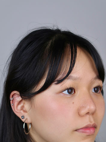 rofessional lash lift treatment in North Sydney showcasing naturally lifted, curled lashes with enhanced length and definition, creating a low-maintenance, clean beauty look.