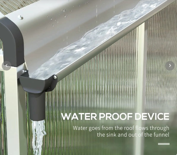 Thumbnail: View of guttering on Greenhouse Ireland Buy Now from Fresh Supply Greenhouses