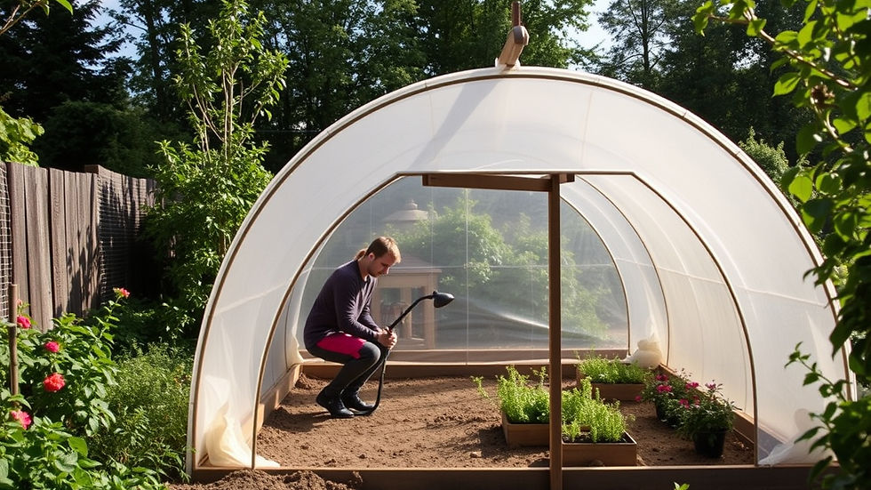 Close-up view of the POLYTUNNEL IRELAND HERCULES MK 6 MESH DOOR showing its robust structure