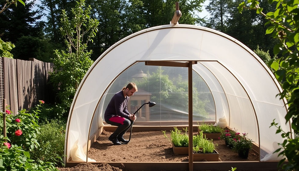 Close-up view of the POLYTUNNEL IRELAND HERCULES MK 6 MESH DOOR showing its robust structure