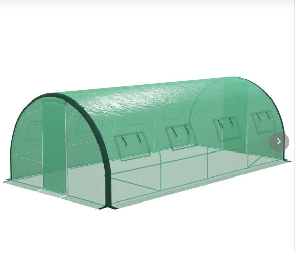 Thumbnail: Apollo 2 Door Polytunnel Ireland angled view showing ventilation windows and door design