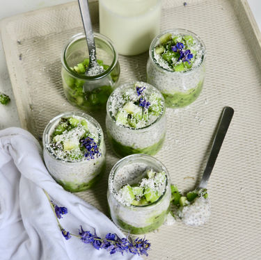 PUDDING DE CHIA COCO ET PUREE KIWI