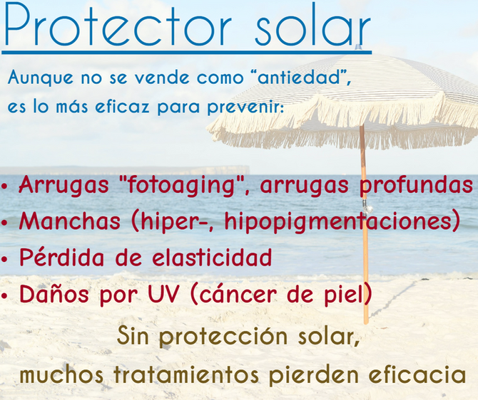 Ingredientes activos en cosméticos "antienvejecimiento" ( 9 ) Protector solar