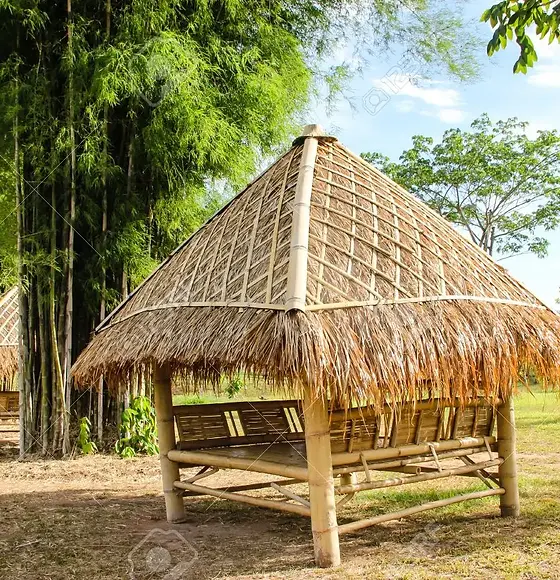 28719229-casa-de-bambú-en-la-selva.webp