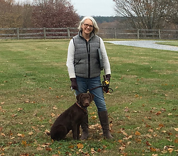 Laura Landefeld with her Chesapeake Bay retriever