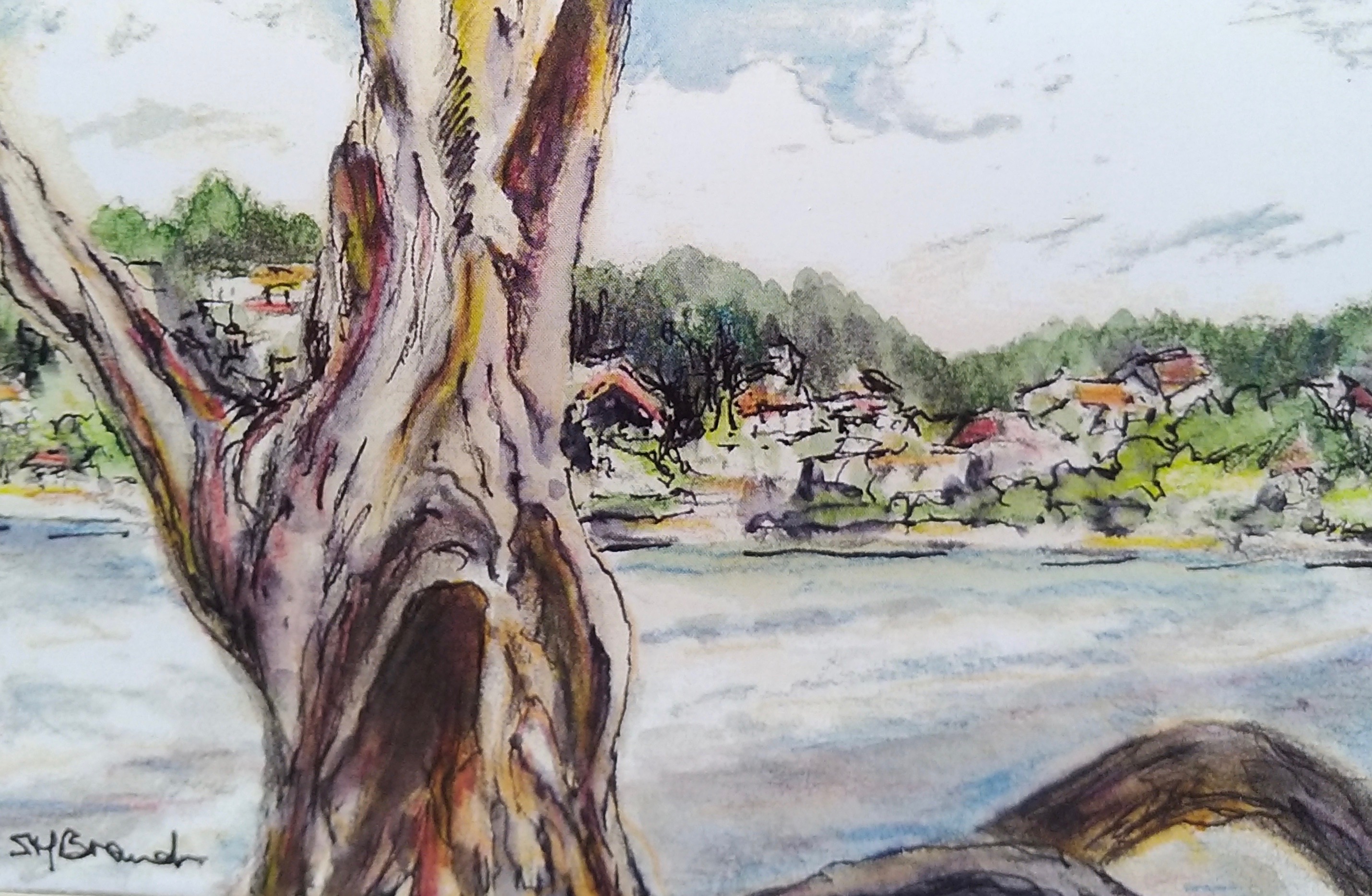 On the island