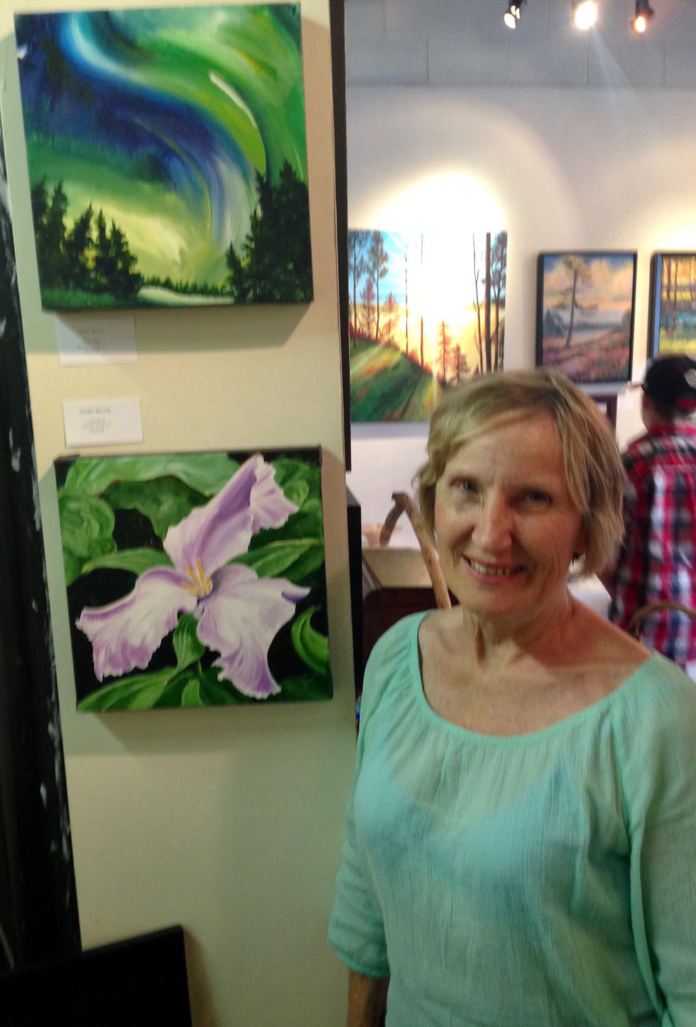 Beside 2 of my little paintings in