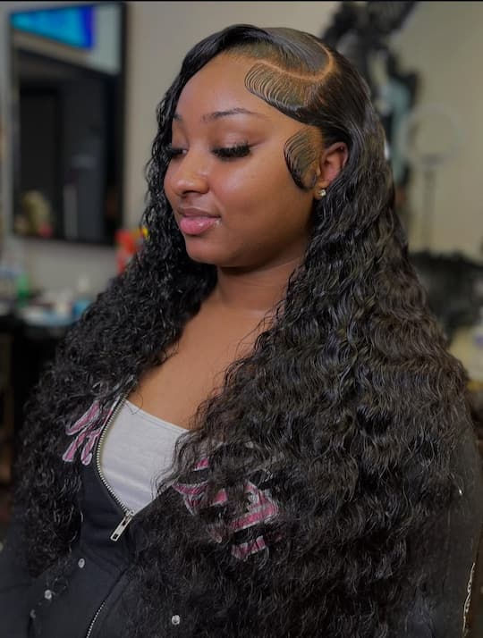 Deep Wave Wig Glueless, Pre-Plucked HD Lace Human Hair Wig 180%–250% Density. comfort & secure fit wigs easy to maintain wig