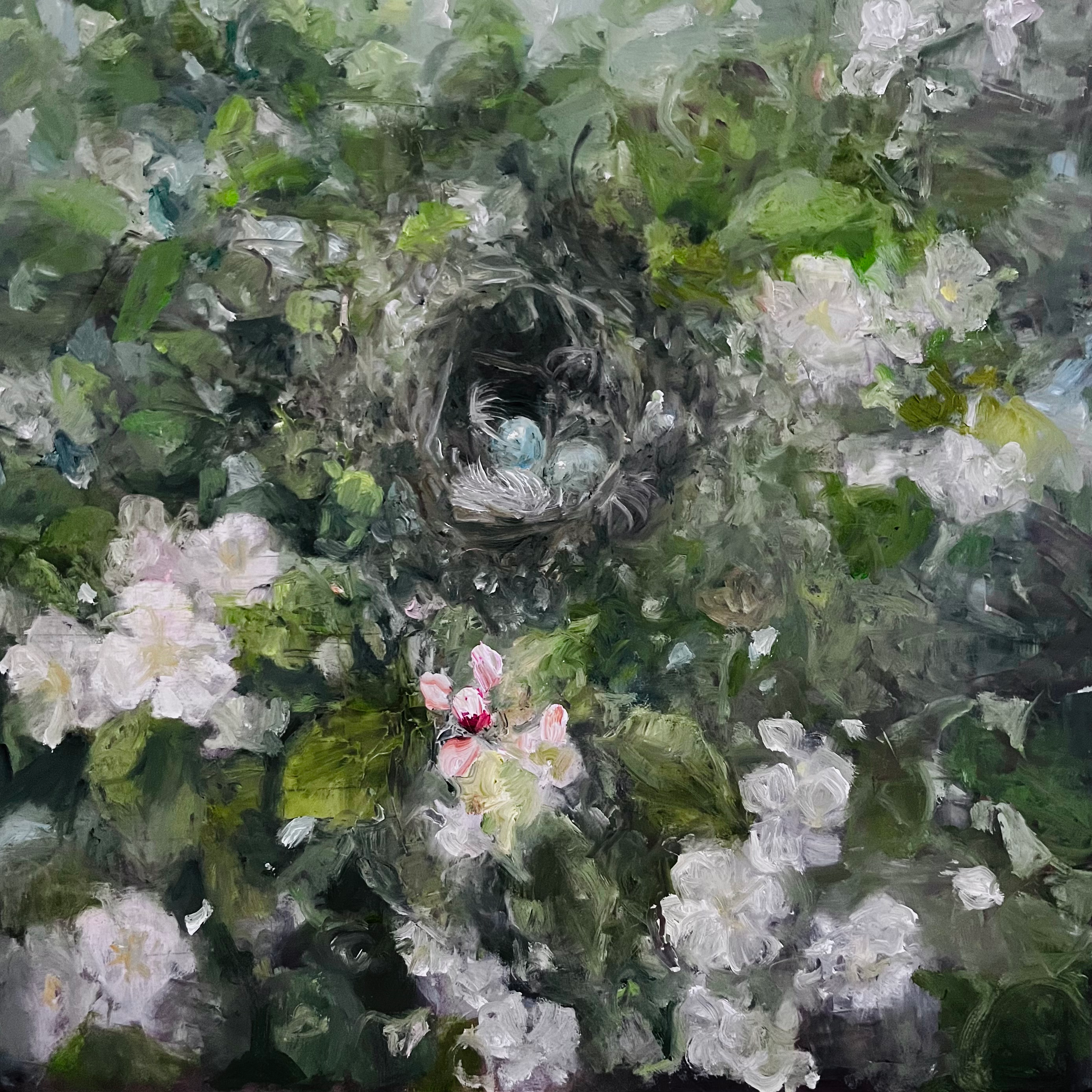 Warbler Nest and Apple Tree