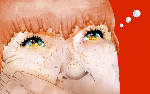 Book Illustration for Have a nice Day! contemplating