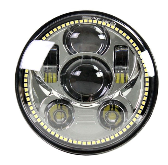 Thumbnail: 2002-2009 Honda VTX LED HALO Daymaker Headlight Kit with Bracket