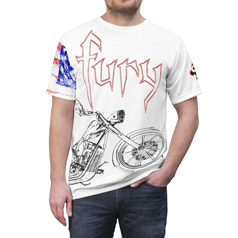 Thumbnail: SLK-Customs Honda Fury Unisex Cut & Sew Tee White